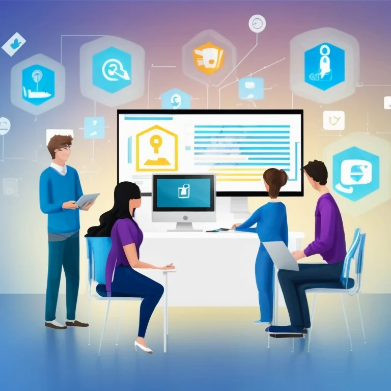 Equipo trabajando en proyectos de ciberseguridad